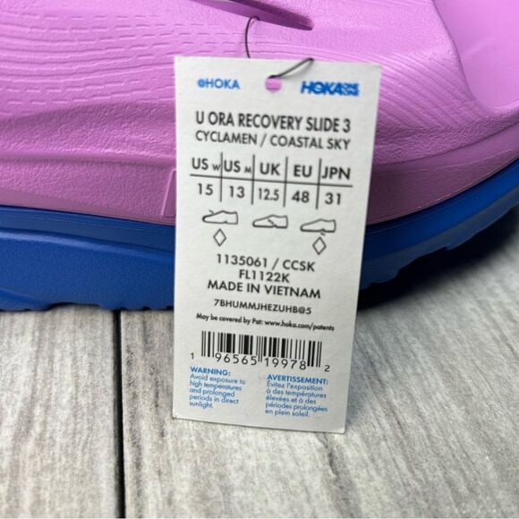 Hoka One One Ora Recovery Slide 3 Purple Blue Slide Comfort Shoe Mens Size 12 13
